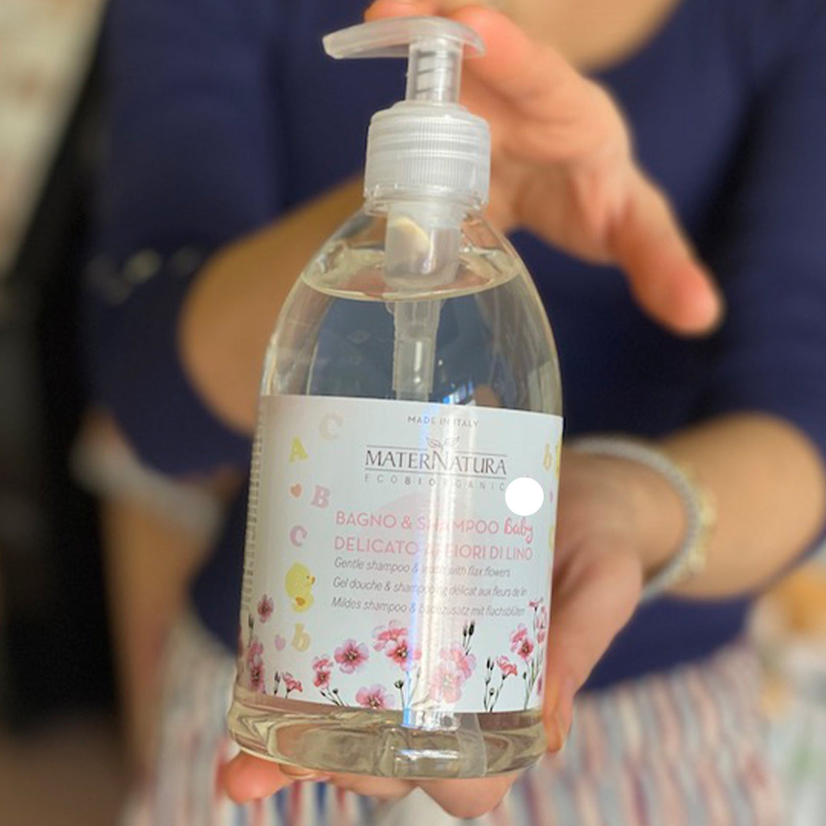 Baby Zachte Shampoo & Bodywash met Vlasbloemen (500 ml)
